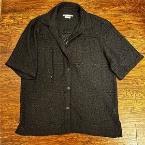 Zara Black Crochet Men's Shirt